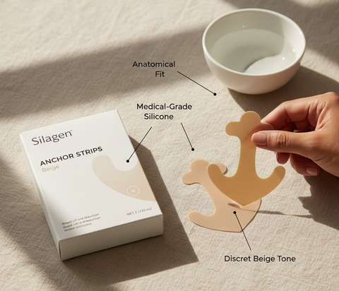 Silagen Anchor Strips Beige: Discreet Silicone Care for Anchor Incision Scars