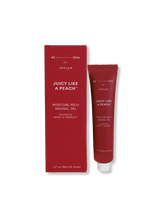 JUICY LIKE A PEACH vaginal moisturizing gel packaging box, 1.22 oz, 30 applications