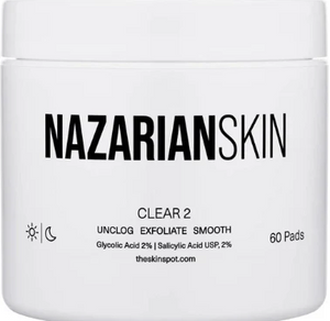 Nazarian Skin product container on a white background