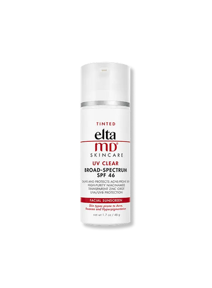 EltaMD UV Clear Tinted SPF 46 broad-spectrum facial sunscreen bottle