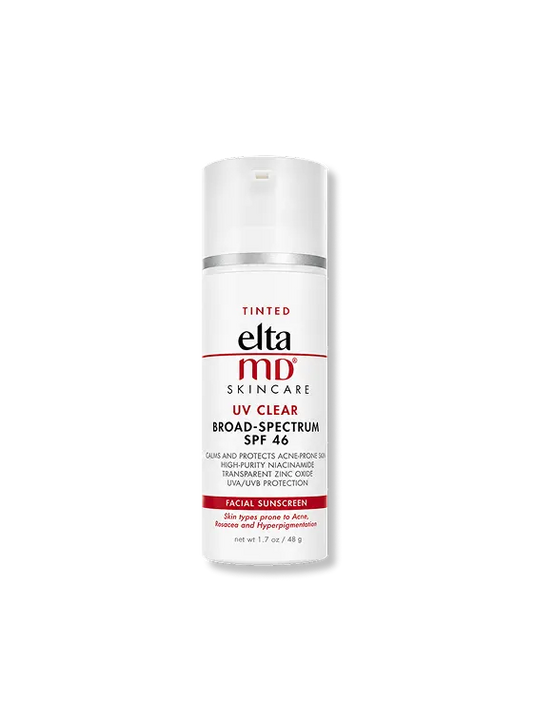 EltaMD UV Clear Tinted SPF 46 broad-spectrum facial sunscreen bottle
