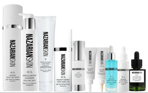 Nazarian Skin skincare products for pregnancy and breastfeeding on a white background