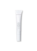 NuFACE FIX Serum white tube with IonPlex, hyaluronic acid, and peptides for smoothing expression lines and brightening skin.