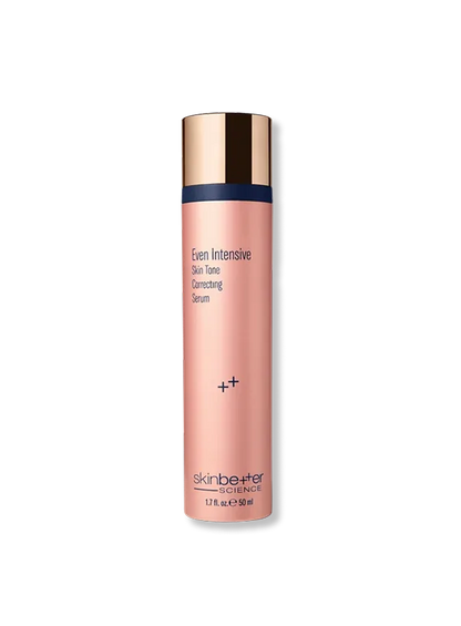 SkinBetter Even Intensive Skin Tone Correcting Serum with smooth cream texture and new product packaging