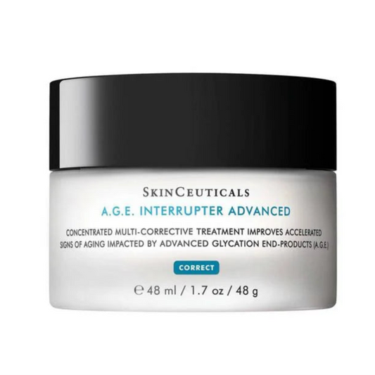 SkinCeuticals A.G.E. Interrupter Advanced concentrated multi-corrective treatment cream jar for improving signs of aging impacted by glycation, 1.7 oz.