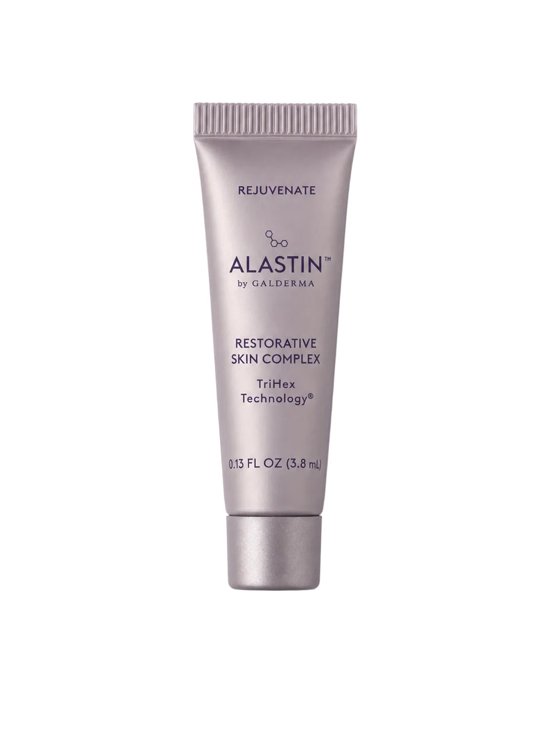 Alastin Restorative Skin Complex sample tube with TriHex Technology for smoother, firmer skin and restorative skincare care