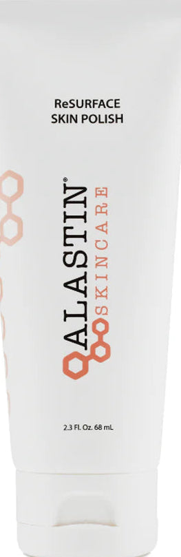 Alastin skincare product tube on a white background