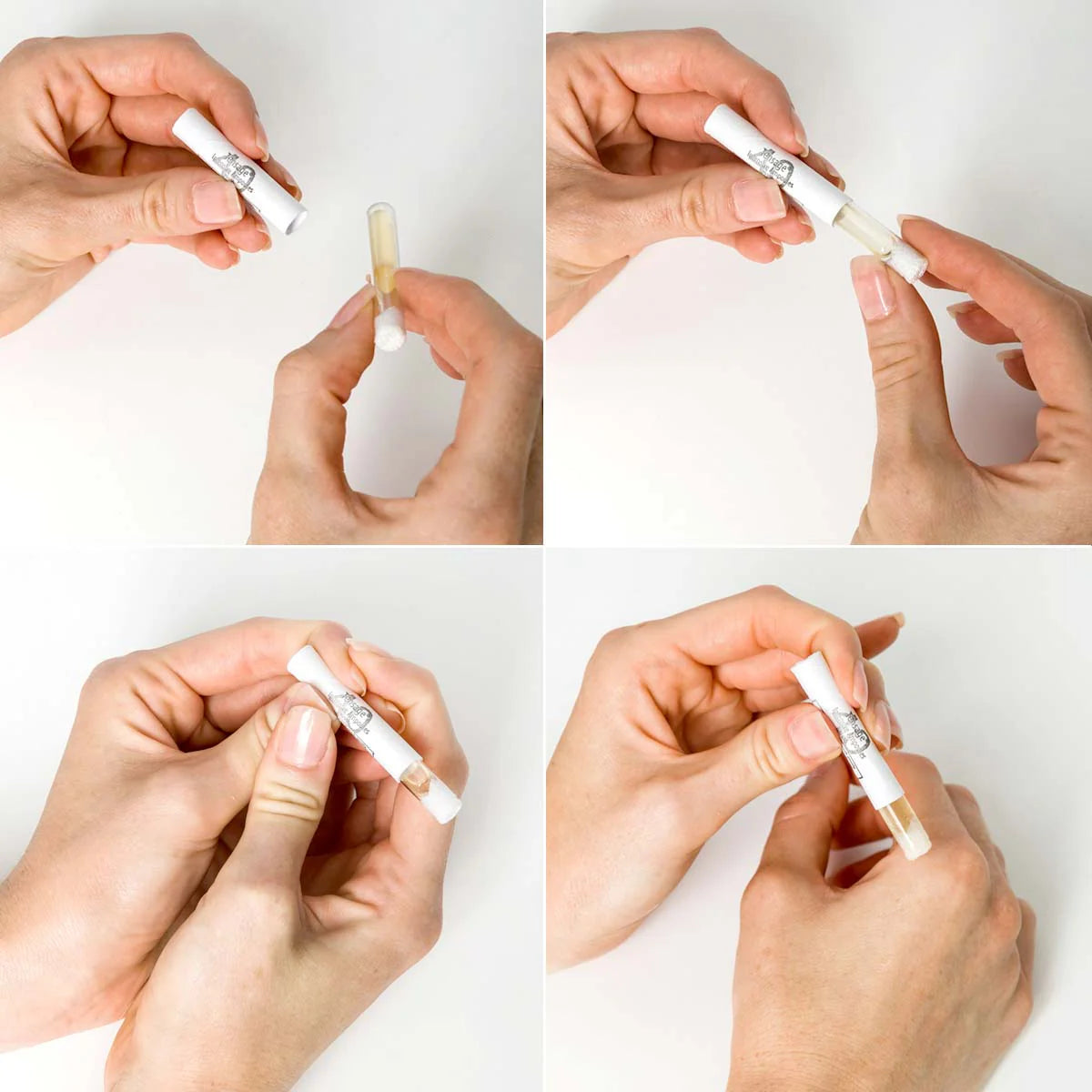 Biopelle Tensage Intensive Serum 40 how-to-use — squeeze ampoule, expose swab, and apply serum to clean dry skin