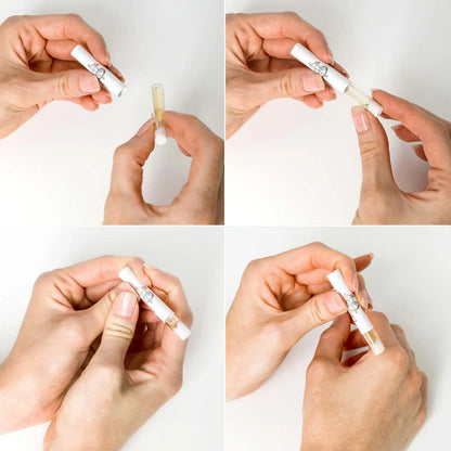 Biopelle Tensage Intensive Serum 40 how-to-use — squeeze ampoule, expose swab, and apply serum to clean dry skin