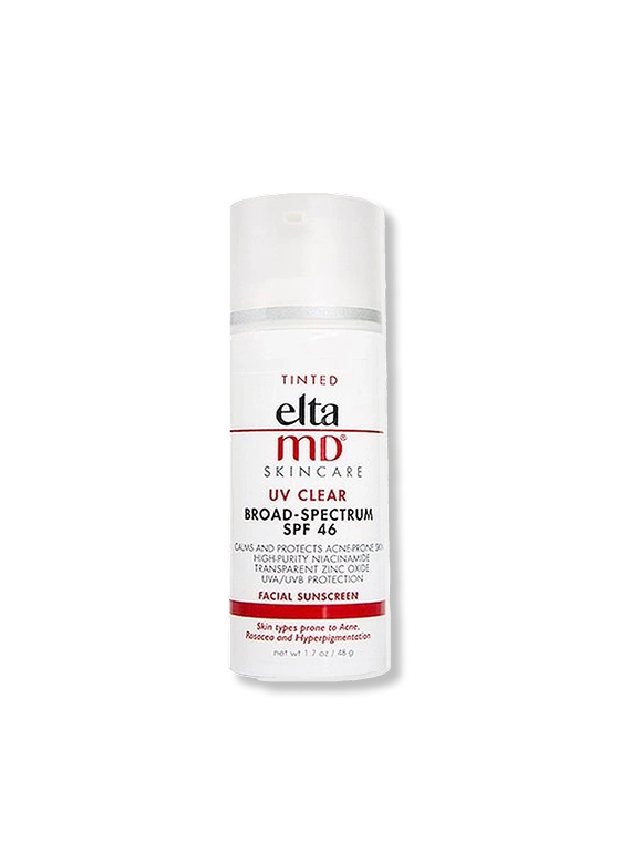 EltaMD UV Clear Tinted SPF 46 broad-spectrum facial sunscreen bottle