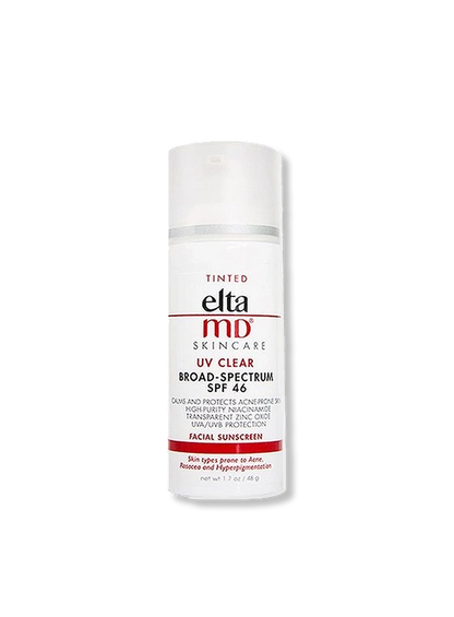EltaMD UV Clear Tinted SPF 46 broad-spectrum facial sunscreen bottle