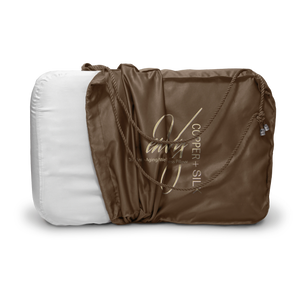 enVy Copper Silk Pillow hero — copper-infused Mulberry silk anti-aging pillow that prevents sleep wrinkles and fine lines
