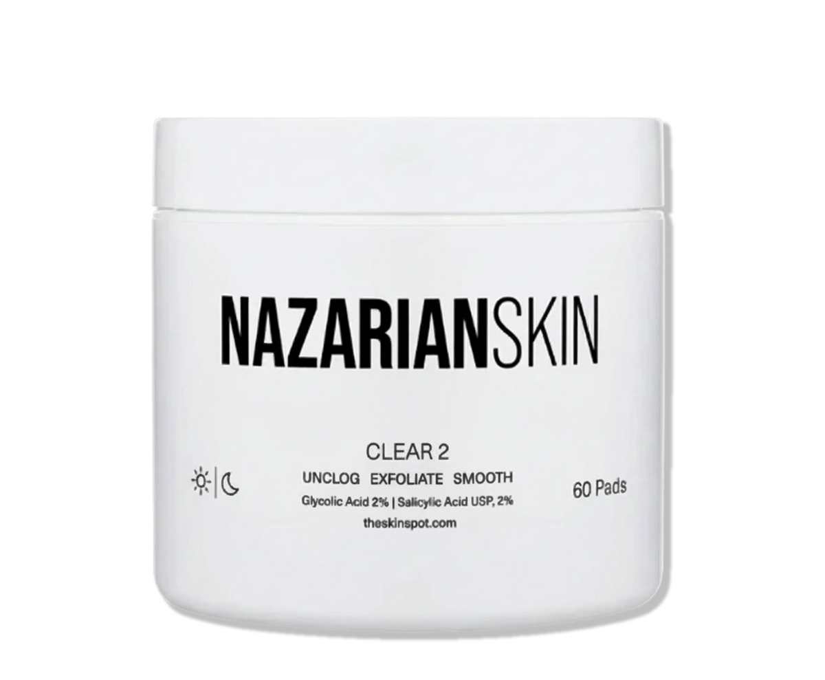 NazarianSkin Clear 2 Glycolic & Salicylic Exfoliating Pads