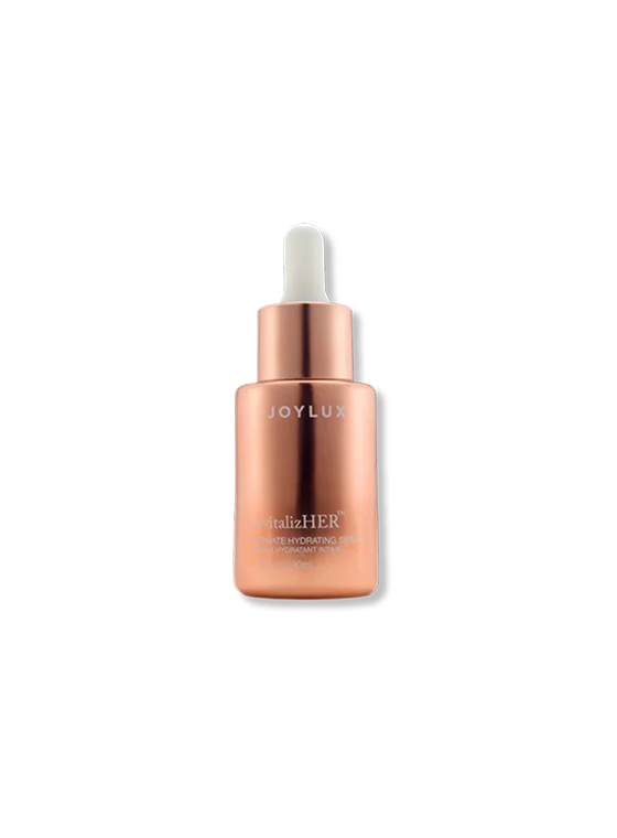 Joylux revitalizeHER intimate hydrating serum dropper bottle for vulva dryness and feminine moisture with hyaluronic acid HA