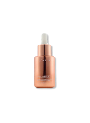Joylux revitalizeHER intimate hydrating serum dropper bottle for vulva dryness and feminine moisture with hyaluronic acid HA