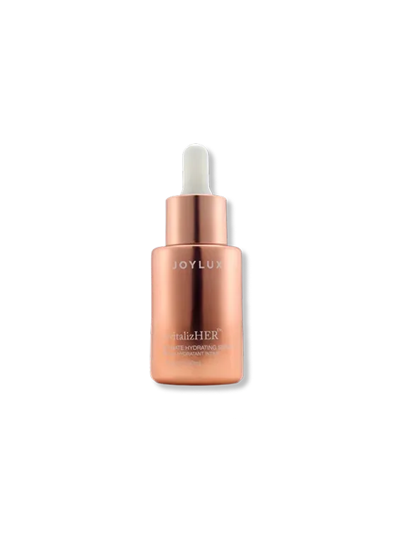 Joylux revitalizeHER intimate hydrating serum dropper bottle for vulva dryness and feminine moisture with hyaluronic acid HA