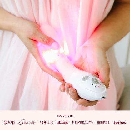 Joylux vFit Gold PLUS side view — sonic vibration and gentle heat for improved pelvic floor tone and natural lubrication