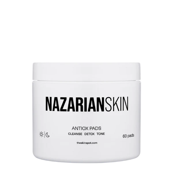 NazarianSkin Antiox Tone & Cleanse Age Defying Pads with Vitamin C and Green Tea to revitalize and soothe stressed skin