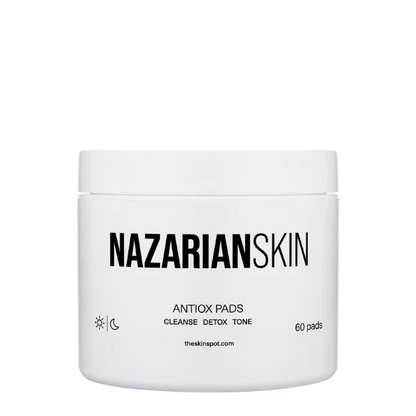 NazarianSkin Antiox Tone & Cleanse Age Defying Pads with Vitamin C and Green Tea to revitalize and soothe stressed skin