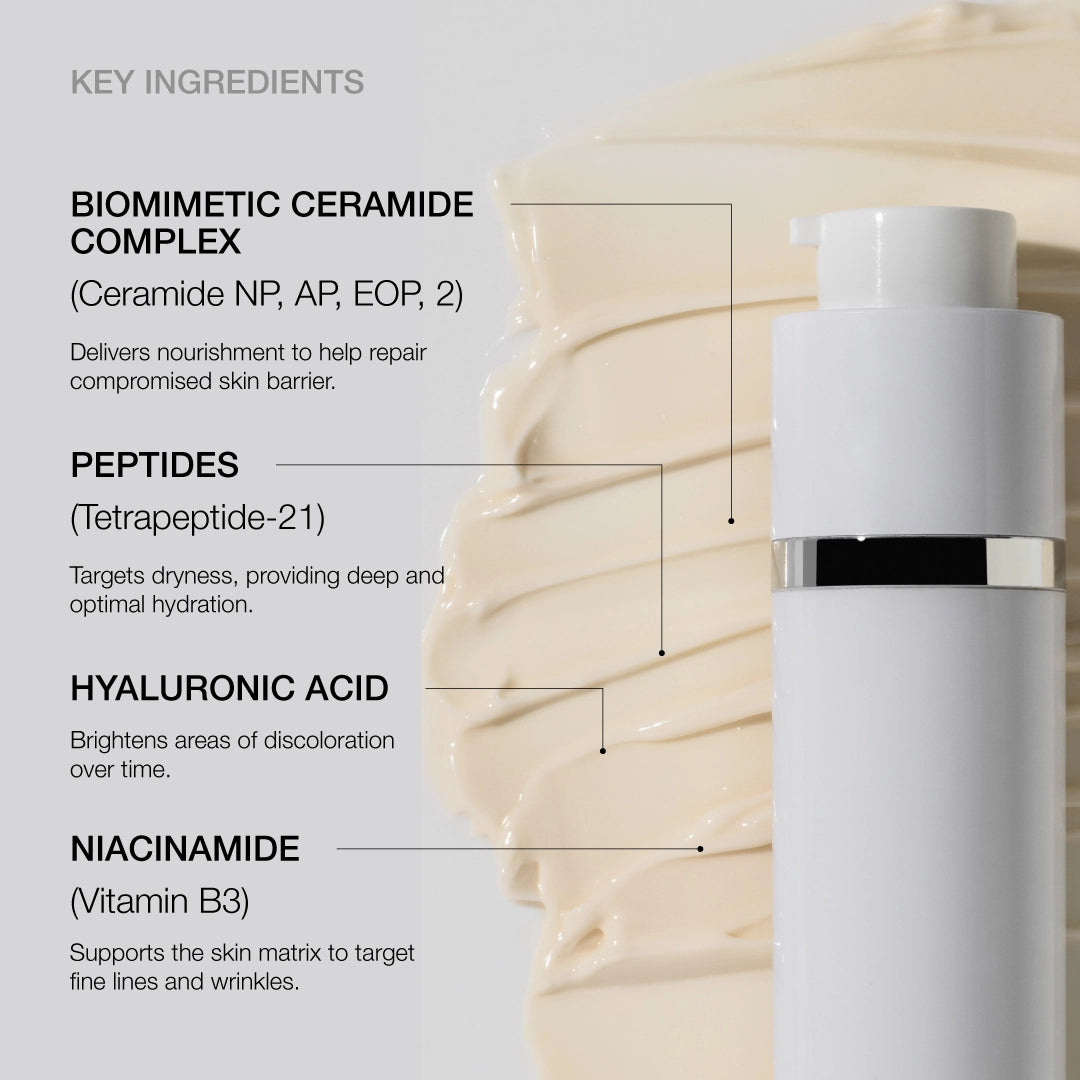 NazarianSkin Brightening Niacinamide Moisturizer with Niacinamide, Hyaluronic Acid, and Ceramides for hydration and skin repair.