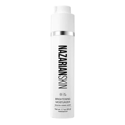 NazarianSkin Brightening Niacinamide Moisturizer with Hyaluronic Acid and Ceramides for hydration and improved skin texture.