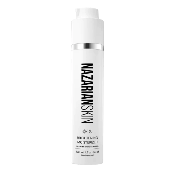 NazarianSkin brightening restore and nourish moisturizer with niacinamide vitamin C hydrates skin and improves tone.