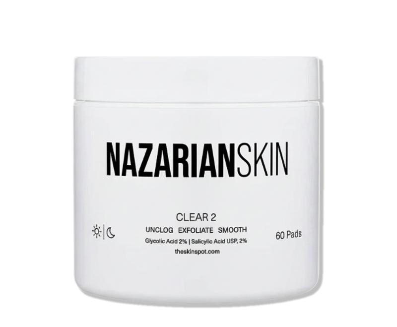 NazarianSkin Clear 2 Glycolic & Salicylic Exfoliating Pads