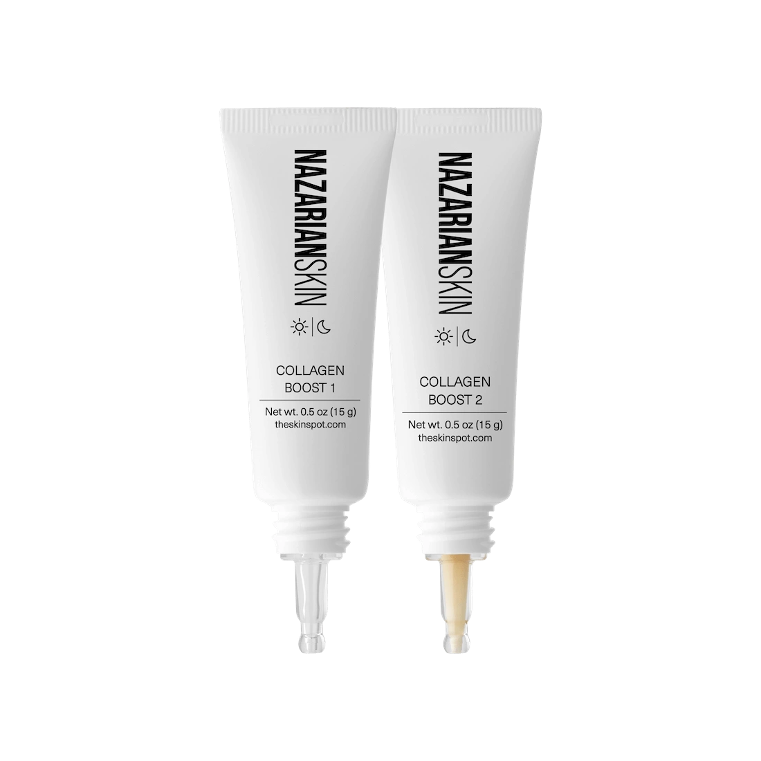 NazarianSkin collagen boost duo treatment peptides support collagen production improve firmness and smooth fine lines