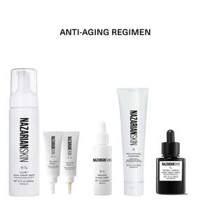 NazarianSkin anti-aging regimen kit with retinol peptides antioxidants and SPF boosting collagen reducing wrinkles skin glow