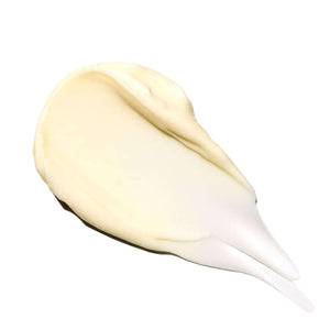 Firming neck cream texture showing rich hydrating formula designed to smooth fine lines and improve neck firmness