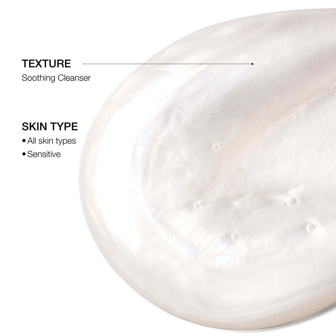 NazarianSkin gentle antioxidant cleanser texture showing soothing hydrating formula suitable for sensitive and all skin types