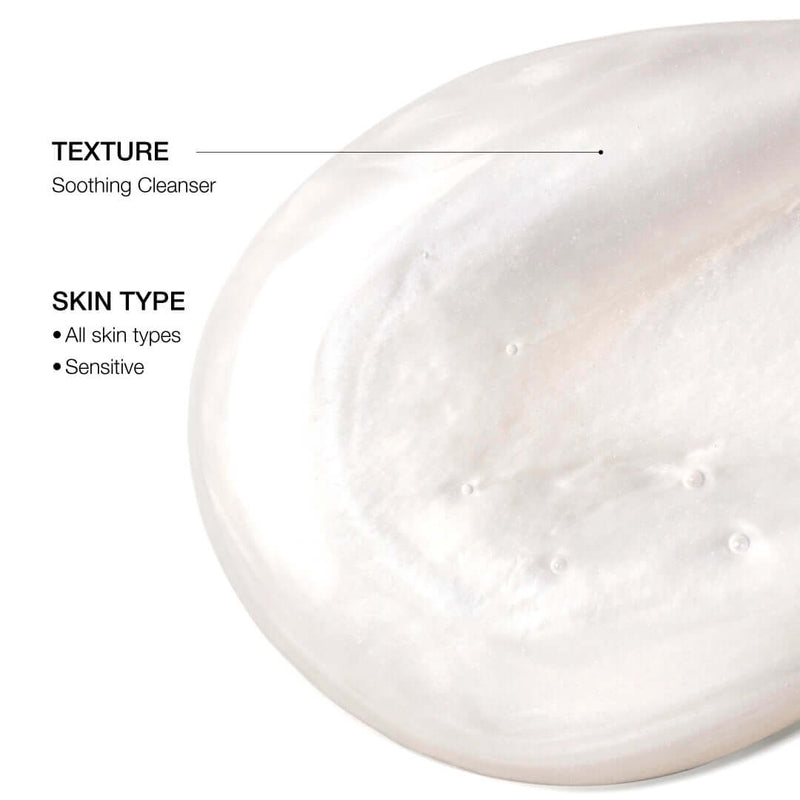 NazarianSkin gentle antioxidant cleanser texture showing soothing hydrating formula suitable for sensitive and all skin types