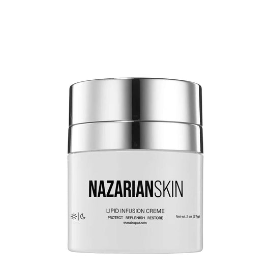 NazarianSkin lipid infusion creme ceramide barrier cream that restores skin lipids improves hydration and protects skin.