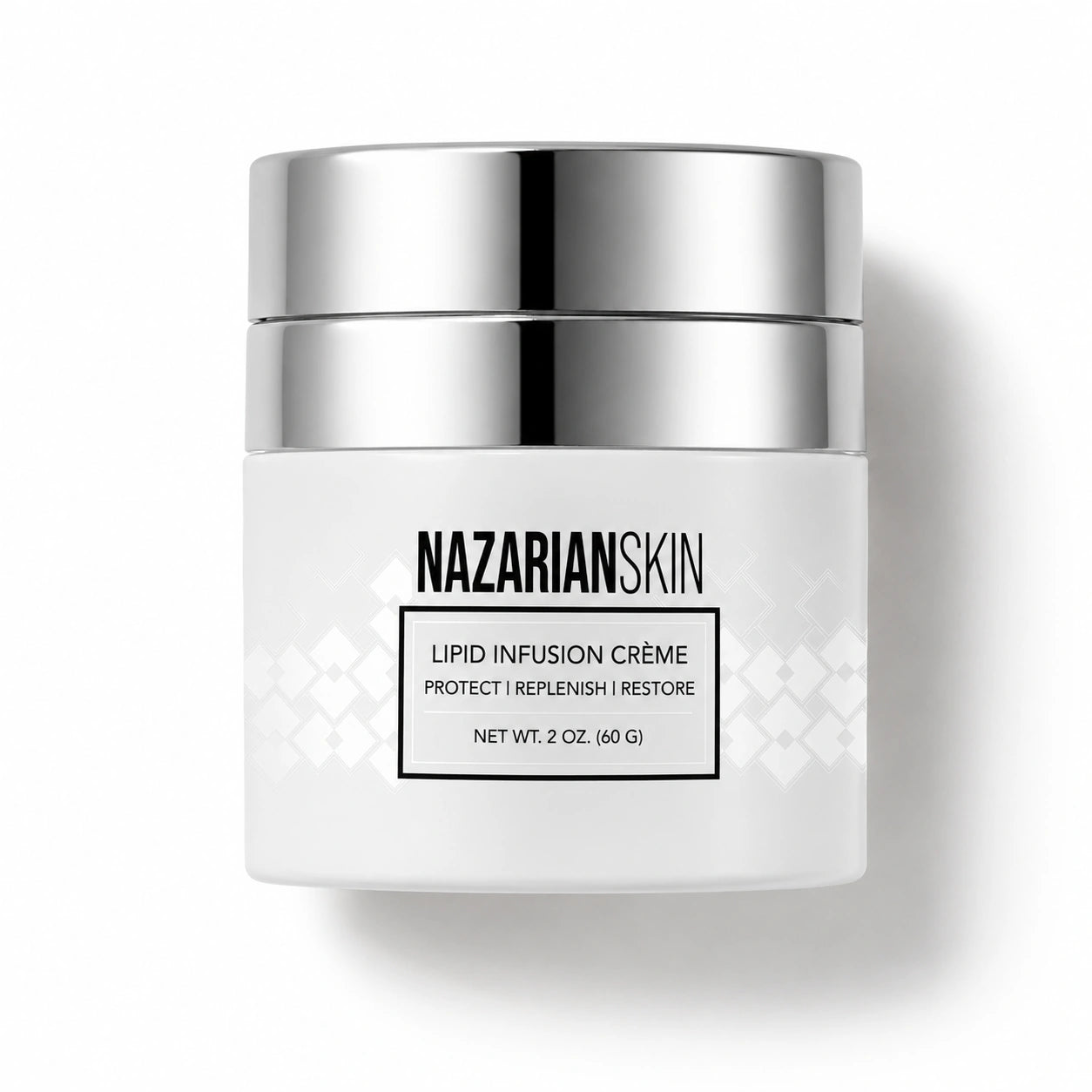 NazarianSkin Lipid Infusion Crème jar for dry skin barrier care, replenishing moisture, and restorative face hydration