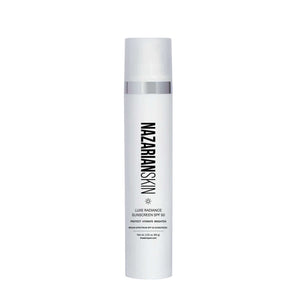 NazarianSkin Luxe Radiance Sunscreen SPF 50 2.2 oz broad spectrum face sunscreen protecting skin hydrating and boosting glow