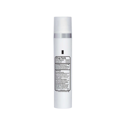 NazarianSkin Luxe Radiance Sunscreen SPF 50 drug facts label showing zinc oxide broad spectrum UV protection ingredients.