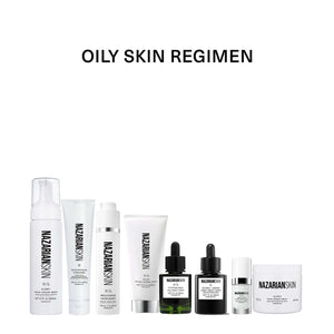 NazarianSkin oily skin regimen kit with salicylic acid retinol niacinamide controls oil unclogs pores and improves skin