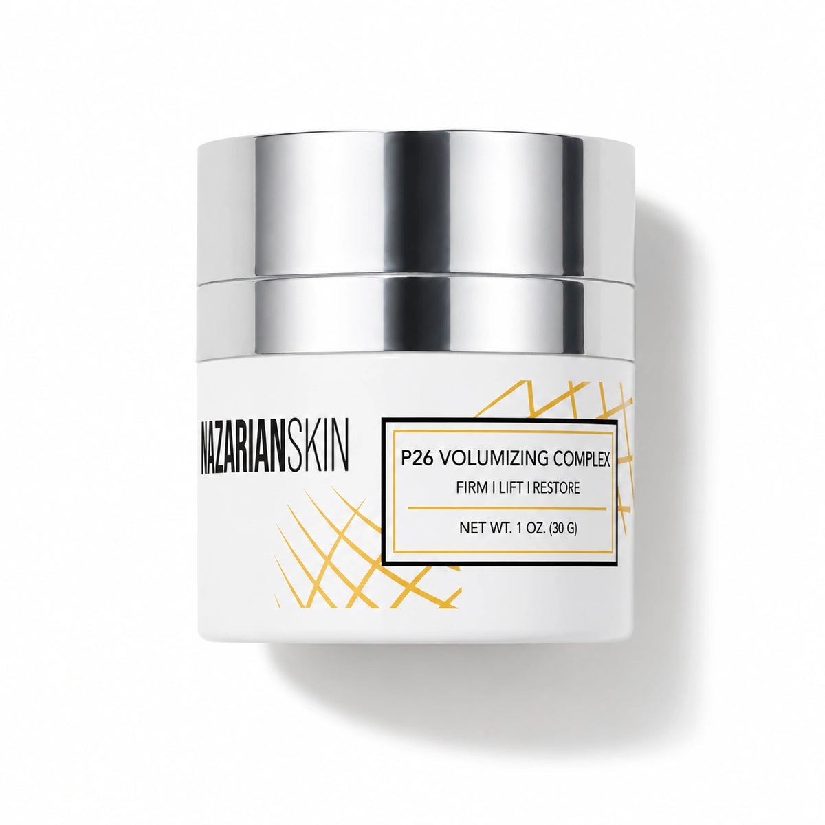 NazarianSkin P26 Volumizing Complex jar for facial volume, firmness, lift, and restorative hydration support daily cream jar