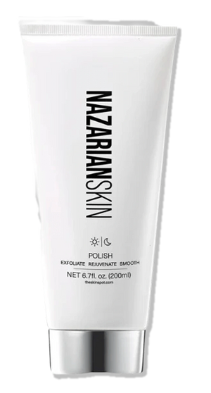NazarianSkin Polish exfoliating face scrub to smooth skin texture, refresh dull skin, and support a brighter glow.