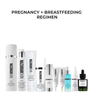 NazarianSkin pregnancy breastfeeding skincare routine bundle with gentle cleanser serum moisturizer sunscreen safe.