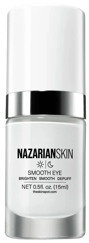 NazarianSkin smooth eye cream peptide eye treatment bottle helps brighten under eye area reduce fine lines and depuff