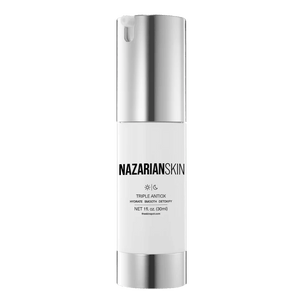 NazarianSkin Triple Antiox serum with resveratrol and vitamins C and E helps protect skin from environmental damage