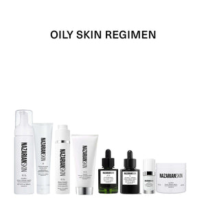 NazarianSkin oily skin regimen featuring oil control products that unclog pores, reduce breakouts and refine skin texture