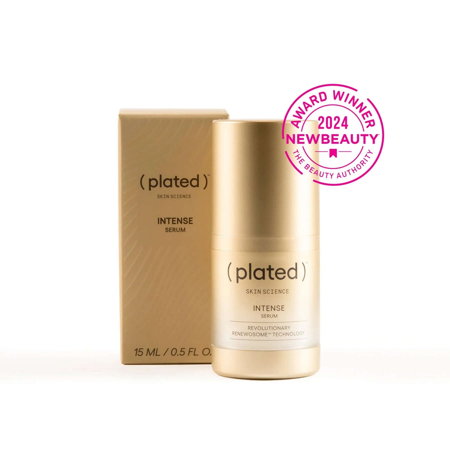 Plated Skin Science Intense Serum 0.5 oz growth factor serum supporting skin renewal improving texture firmness and glow