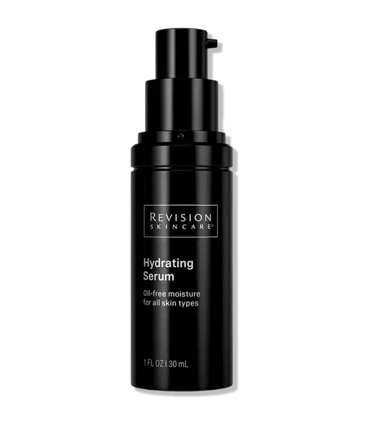 Revision Skincare Hydrating Serum with oil-free moisture to hydrate all skin types and support a smoother feel.