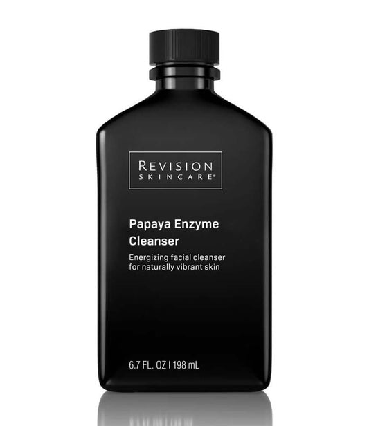 Revision Skincare Papaya Enzyme Cleanser 198ml facial exfoliating cleanser bottle with papain for smooth radiant skin glow