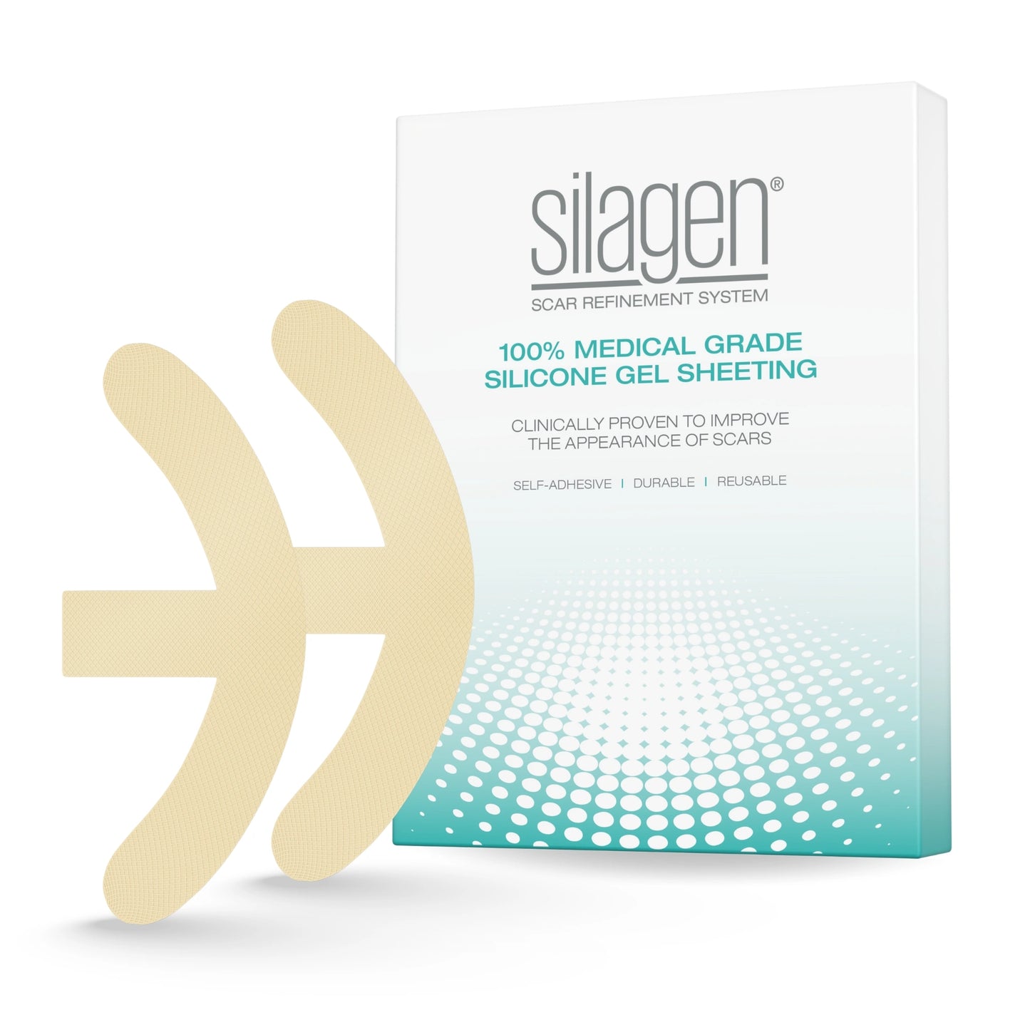 Silagen anchor strips beige packaging with medical grade anchor incision sheets for breast reduction scars