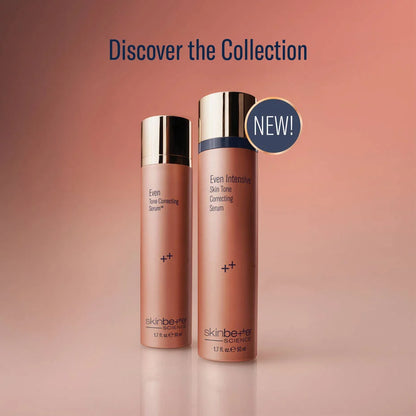 SkinBetter Even Intensive Skin Tone Correcting Serum collection showcasing multiple products with new skincare launch