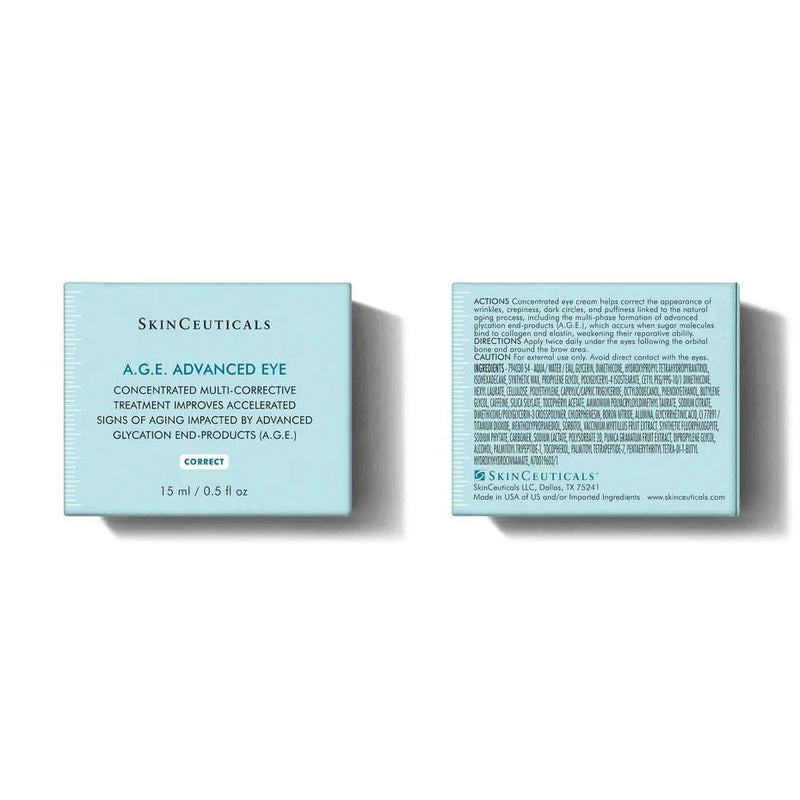 SkinCeuticals A.G.E. Advanced Eye concentrated eye cream jar for targeting advanced signs of aging.