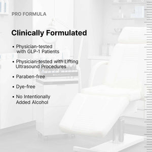 SkinCeuticals A.G.E. Interrupter Ultra Serum pro formula: clinically formulated, tested, paraben-free and dye-free.